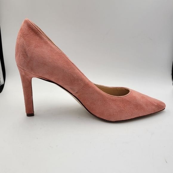 27 EDIT Pink Suede Leather Pump Heels Sz 6.5 - Picture 6 of 10
